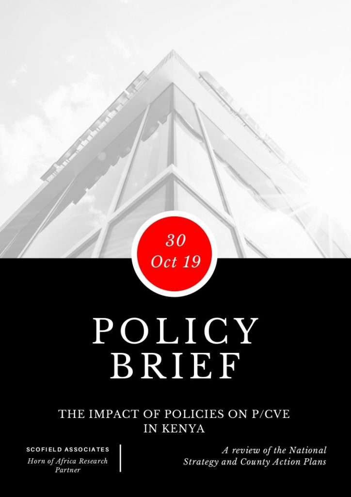 Cover for policy impacts to PCVE in Kenya